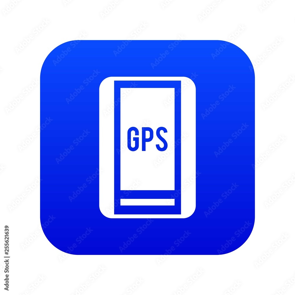 Global Positioning System icon digital blue for any design isolated on white vector illustration Global Positioning System icon digital blue for any design isolated on white vector illustration