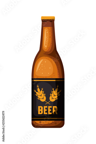 bottle of beer isolated icon