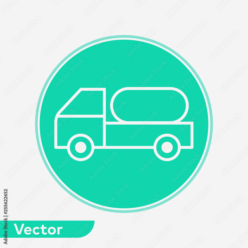 Water truck vector icon sign symbol Water truck vector icon sign symbol