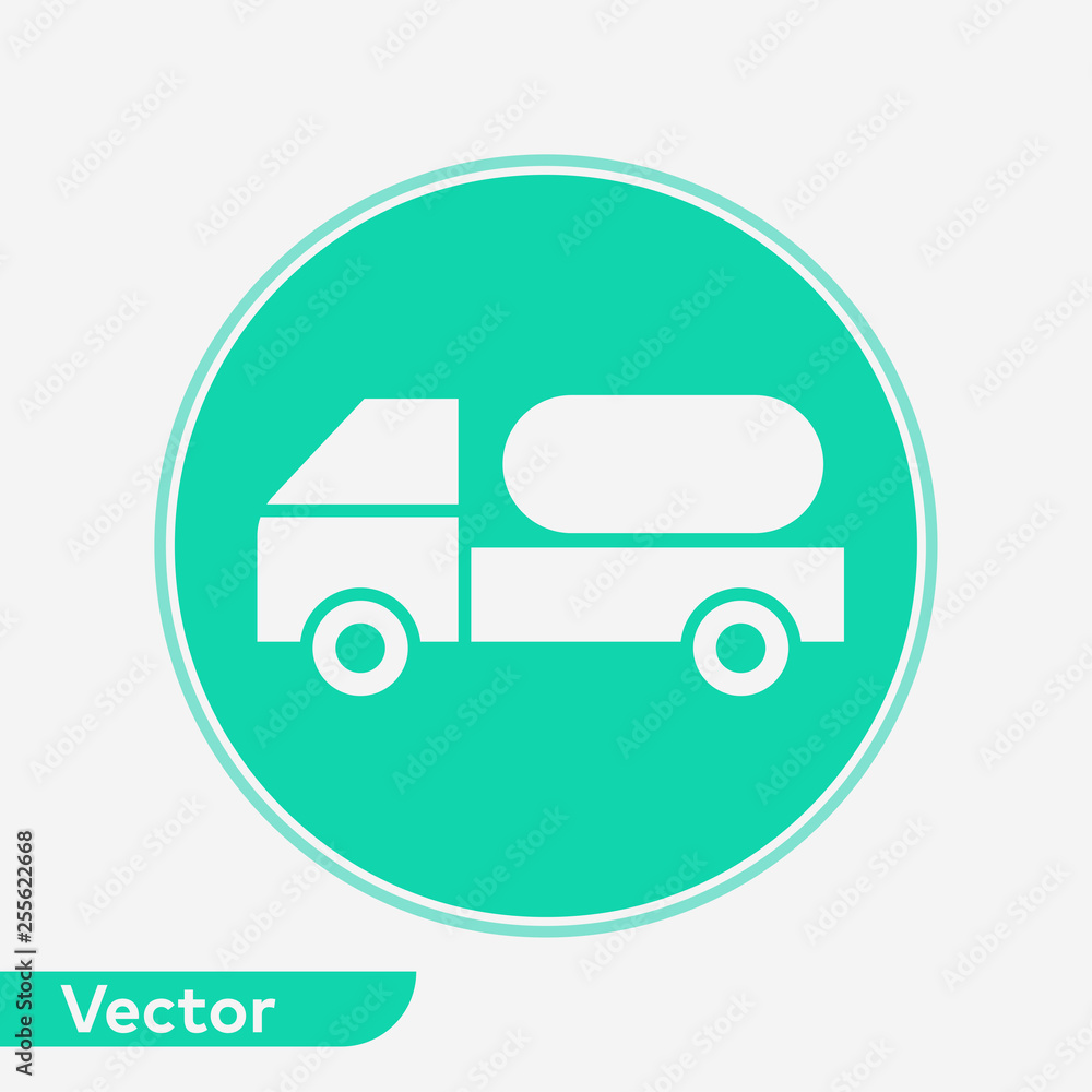 Water truck vector icon sign symbol Water truck vector icon sign symbol