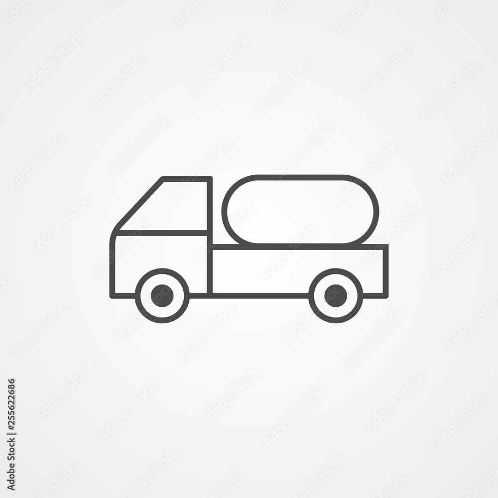 Water truck vector icon sign symbol Water truck vector icon sign symbol