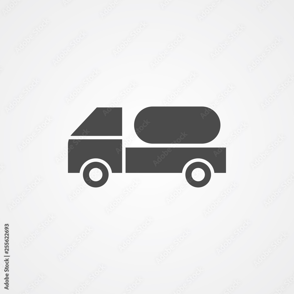 Water truck vector icon sign symbol