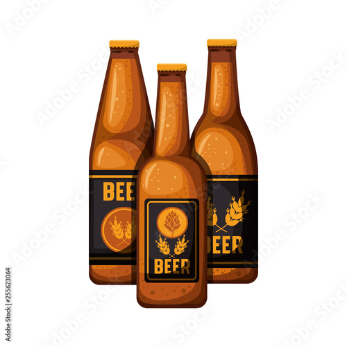 bottle of beer isolated icon