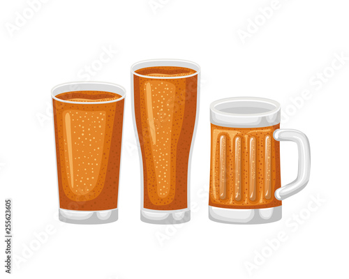 glass with beer isolated icon