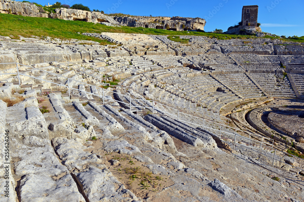 Ancient Greek Theatre in Siracusa Sicily, a place for assembly and performances