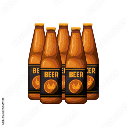 bottle of beer isolated icon