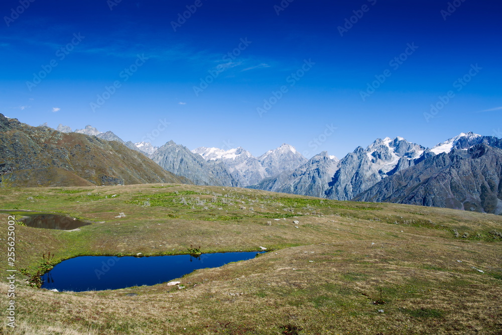 The Koruldi Lakes in the Caucasus Mountains