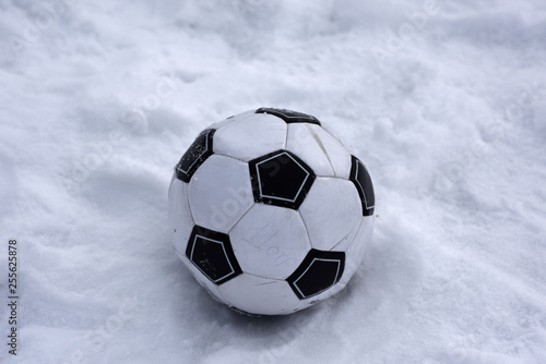  soccer ball on the snow © Sultan2