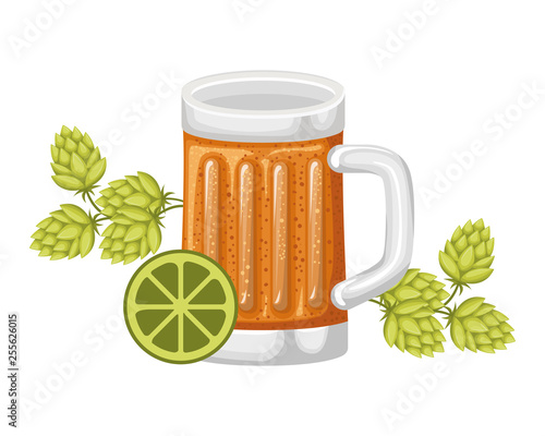 glass with beer isolated icon