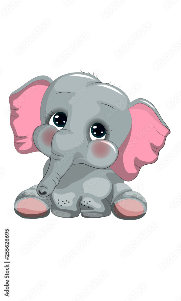 Greeting card cute cartoon Elephant Greeting card cute cartoon Elephant