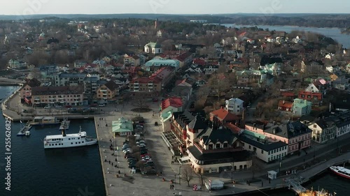 Aerial footage of Vaxholm photo