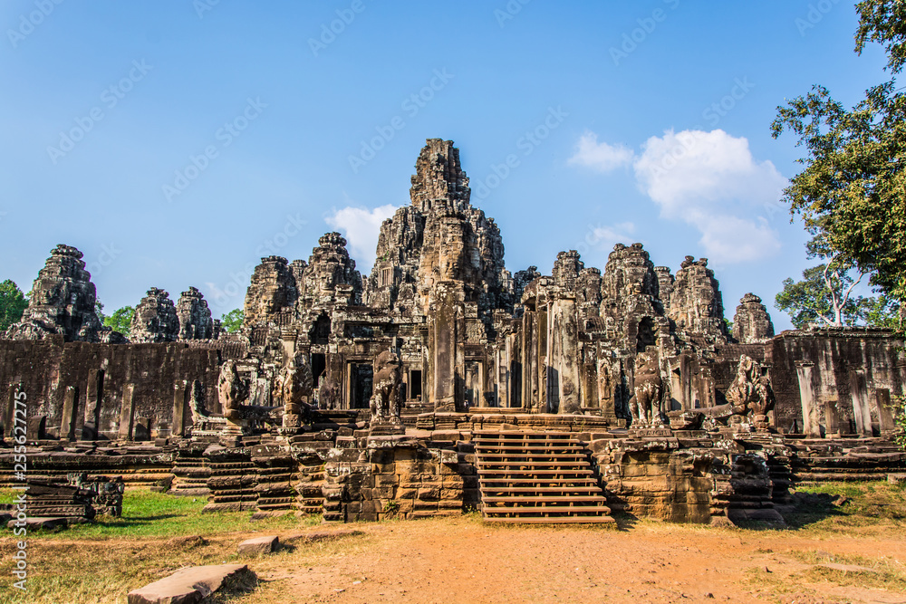 Naklejka premium Bayon castle is a stone castle of the Khmer empire.