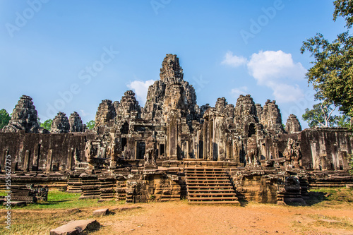 Bayon castle is a stone castle of the Khmer empire.