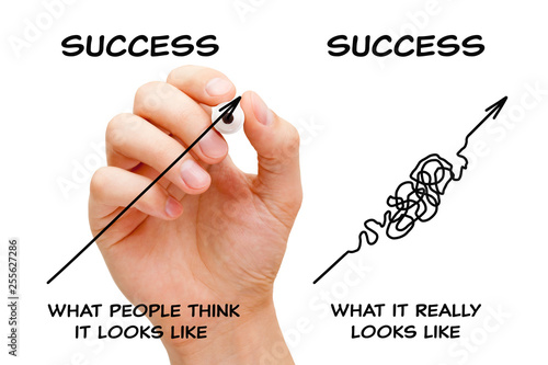 Billede på lærred The Path To Success Arrows Concept