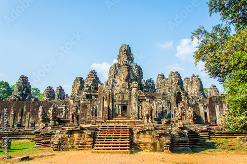 Bayon castle is a stone castle of the Khmer empire.