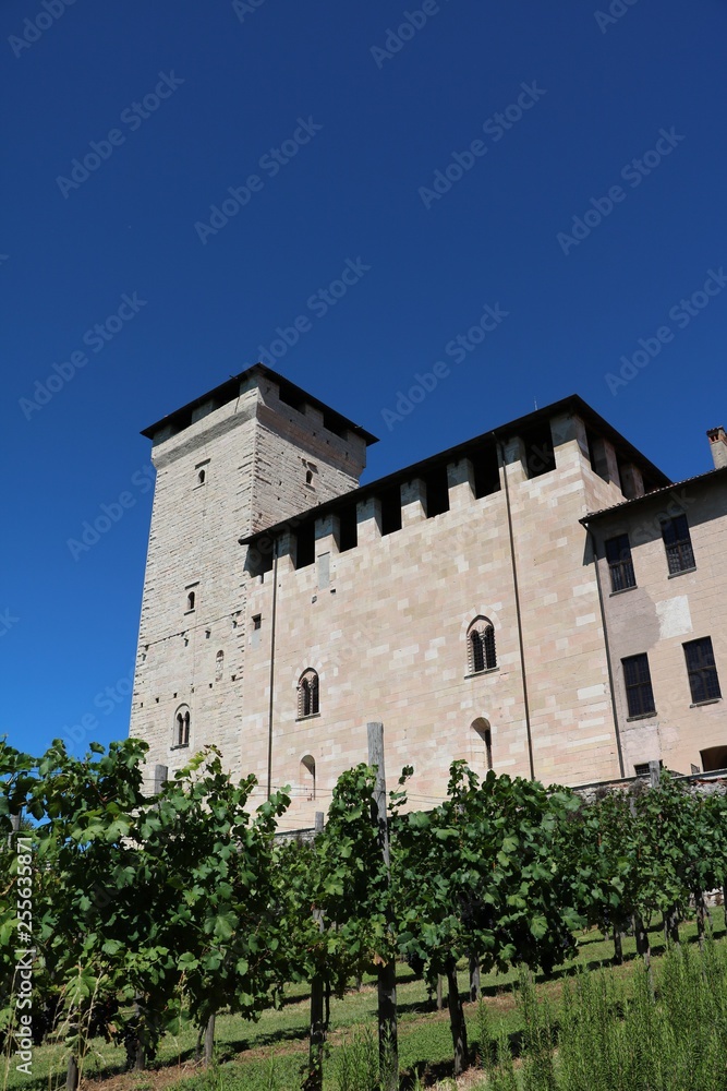 Castle Rocca d'Angera in Angera at Lake Maggiore, Italy