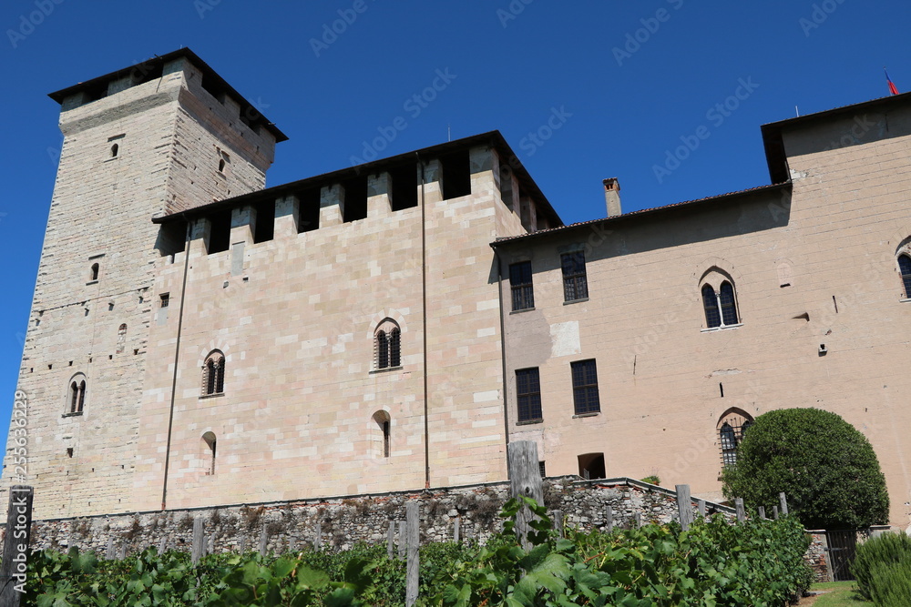 Castle Rocca d'Angera in Angera at Lake Maggiore, Italy