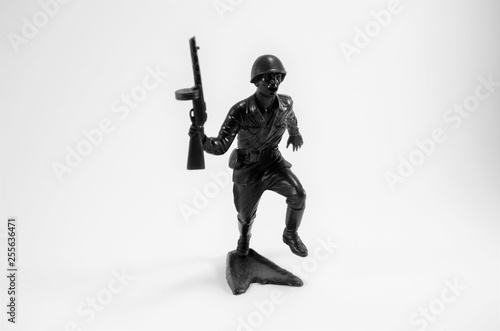 A collection of plastic toy soldiers