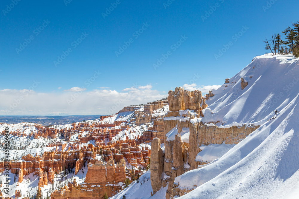 A view of Bryce Canyon in Winter, from Inspiration Point