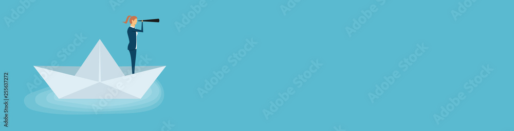 Minimalist Design Vector - Visionary leadership concept. Vision concept in business. Visionary Business Woman. Minimalist Design Vector - Visionary leadership concept. Vision concept in business. Visionary Business Woman.