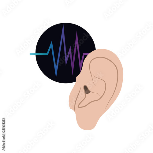 ear with sound wave avatar character