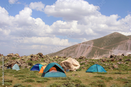 camping at mountain