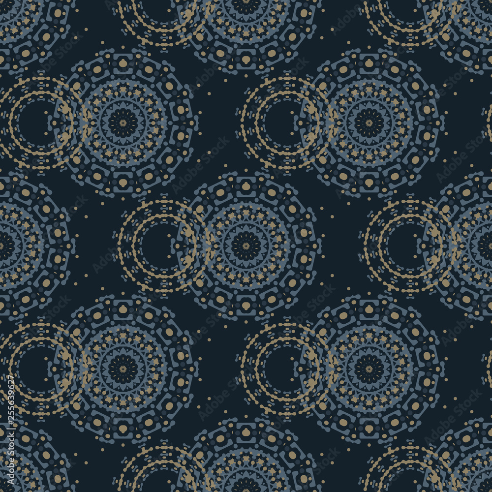 Vibrant circular seamless pattern