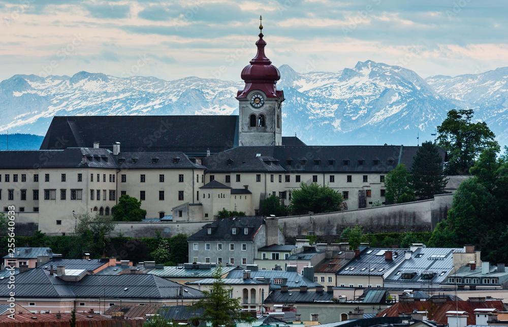 Obraz premium Evening summer Salzburg Nonnberg Abbey