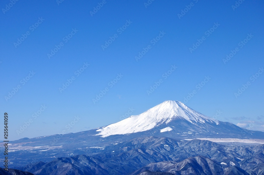 富士山の絶景にコピースペース