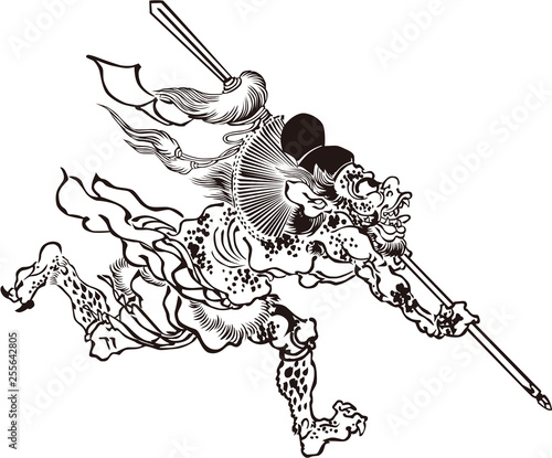 浮世絵　妖怪　その4　白黒