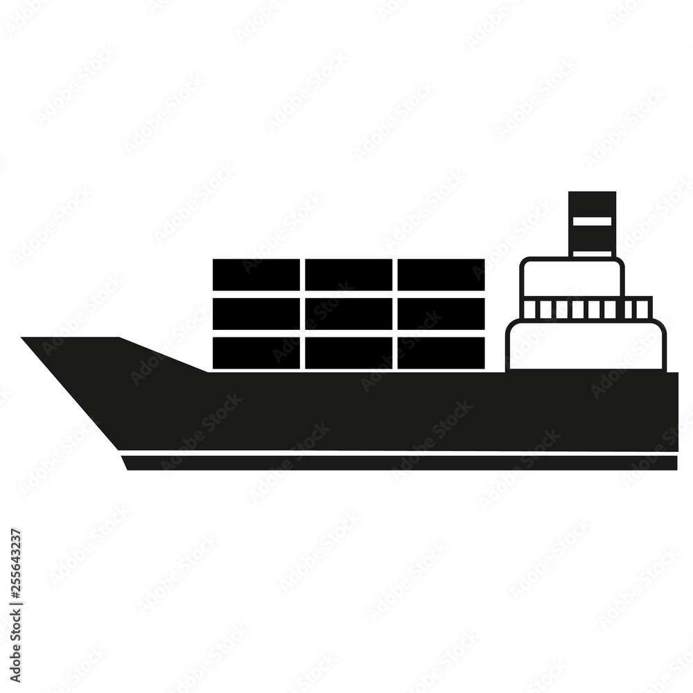 cargo container ship simple art geometric illustration cargo container ship simple art geometric illustration