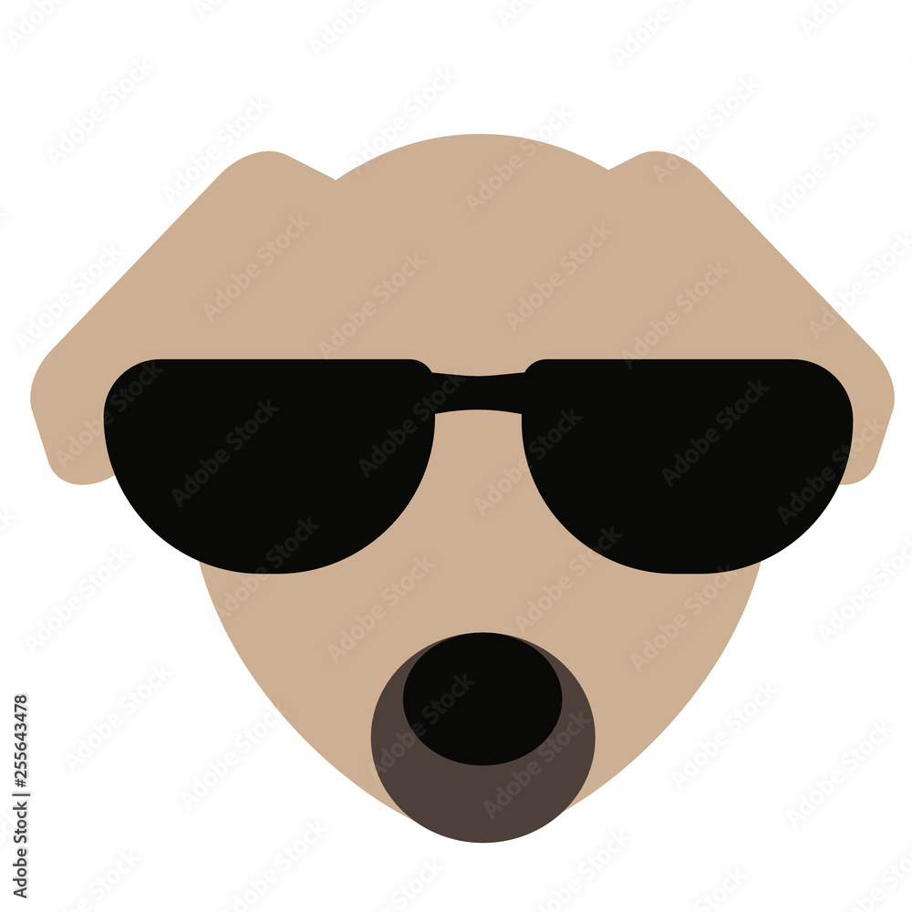 cool dog wearing glasses simple art geometric illustration cool dog wearing glasses simple art geometric illustration