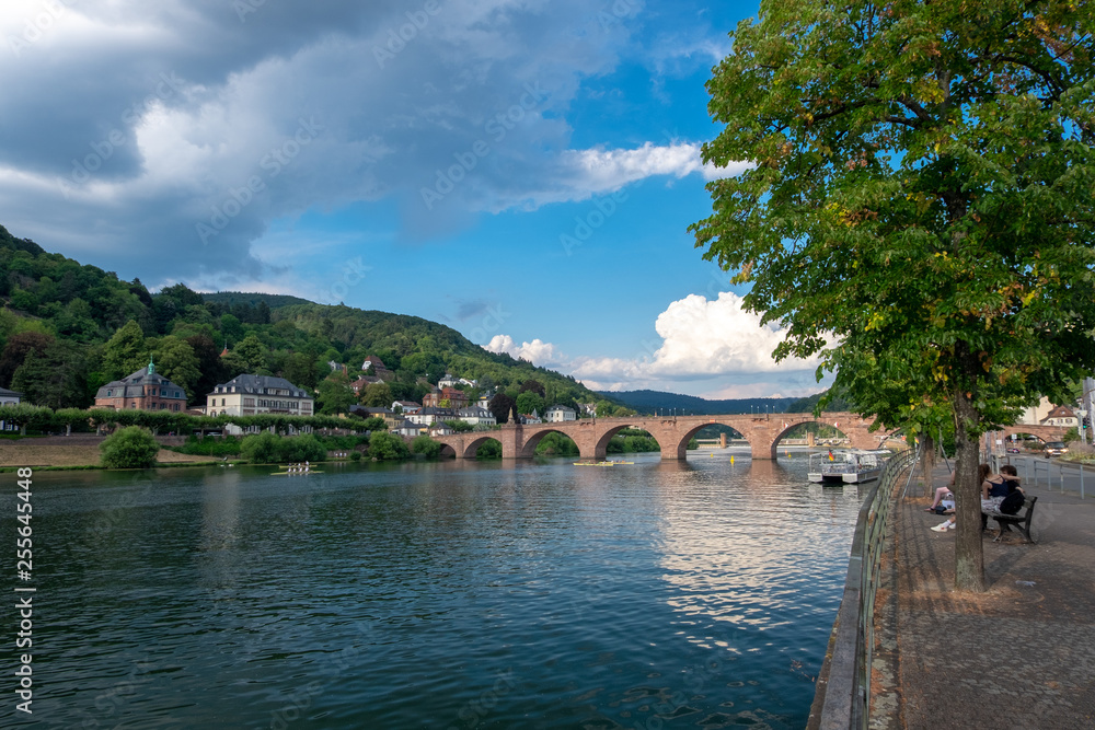 Fototapeta premium Old bridge by river