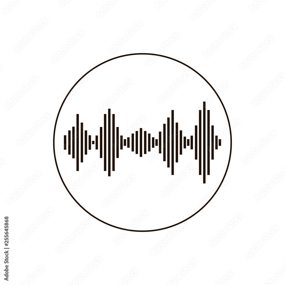 sound wave isolated icon