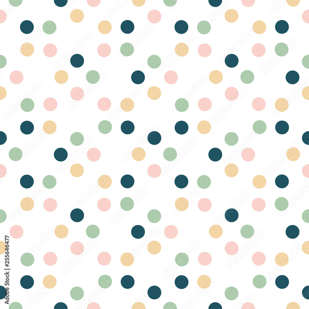 Seamless retro circle pattern. Dotted round seamless background, pattern, ornament for wrapping paper, fabric, textile, website, wallpaper, ets.