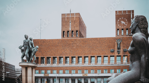 Fotografie Oslo Norway Norwegia Norge rådhus ratusz town hall