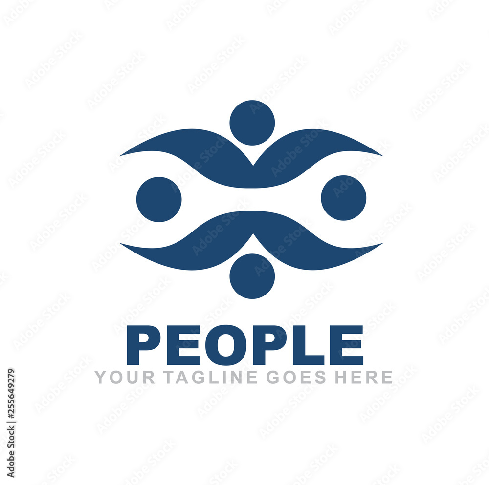 People icon logo design vector template People icon logo design vector template