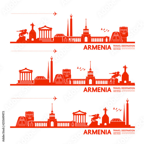 Armenia travel destination vector illustration.