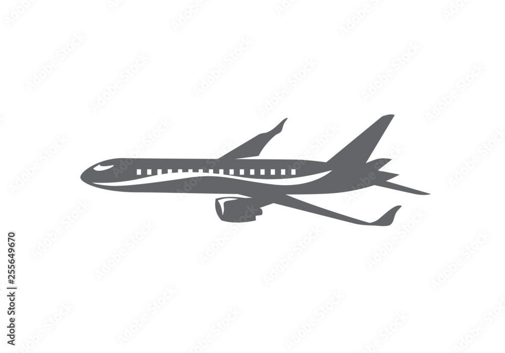 airliner in the sky. vector image for illustration
