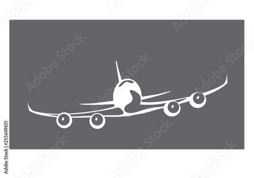 jumbo jet. airliner in the sky. vector image for illustration