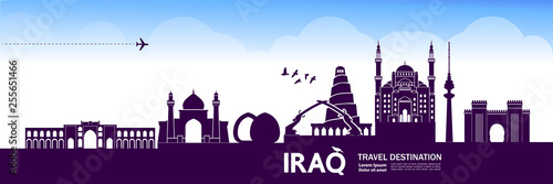 Iraq travel destination vector illustration. photo