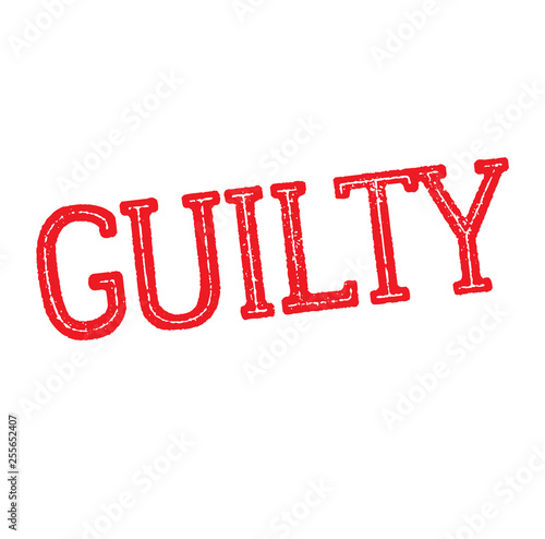 guilty stamp on white