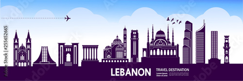 Lebanon travel destination vector illustration. photo