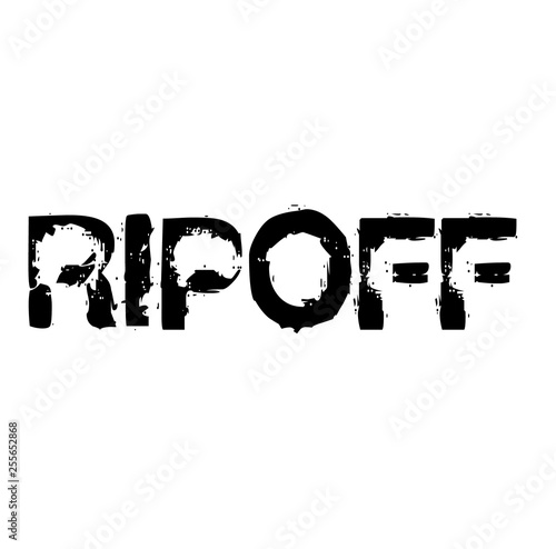 Rip-Off stamp on white