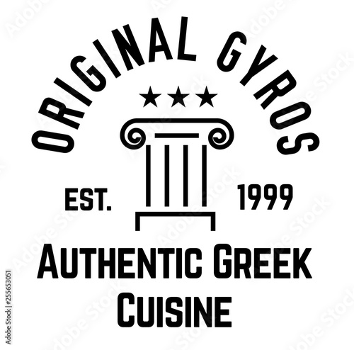 original gyros label on white