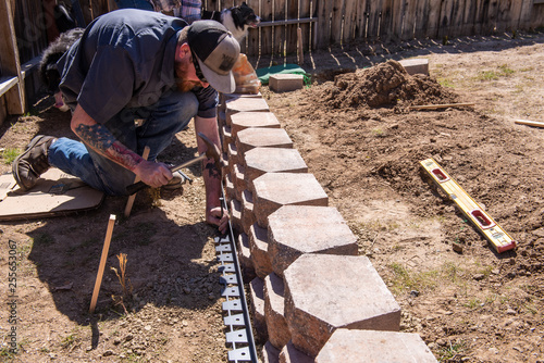 constructing a home yard wall