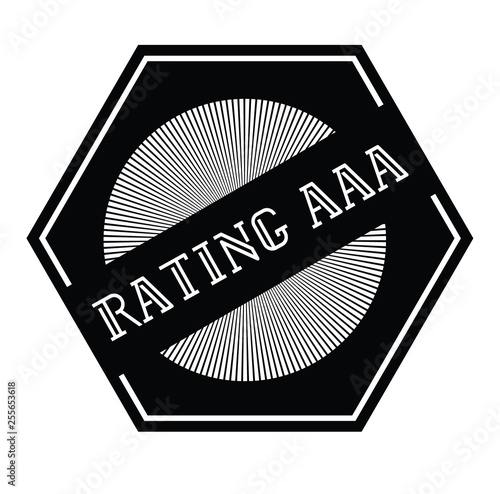rating aaa stamp on white