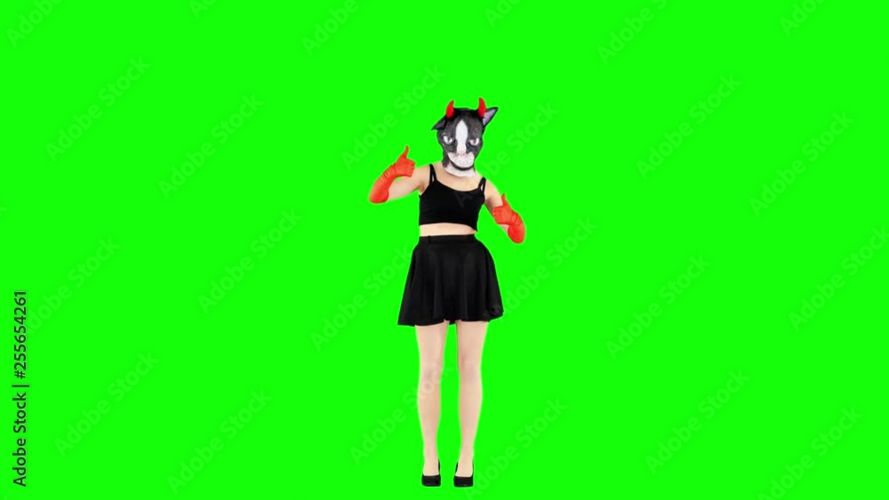 Amusing Girl Shows Thumbs Up. Like Gesture on Green Screen. Amusing Girl Shows Thumbs Up. Like Gesture on Green Screen.