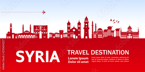 SYRIA travel destination vector illustration.