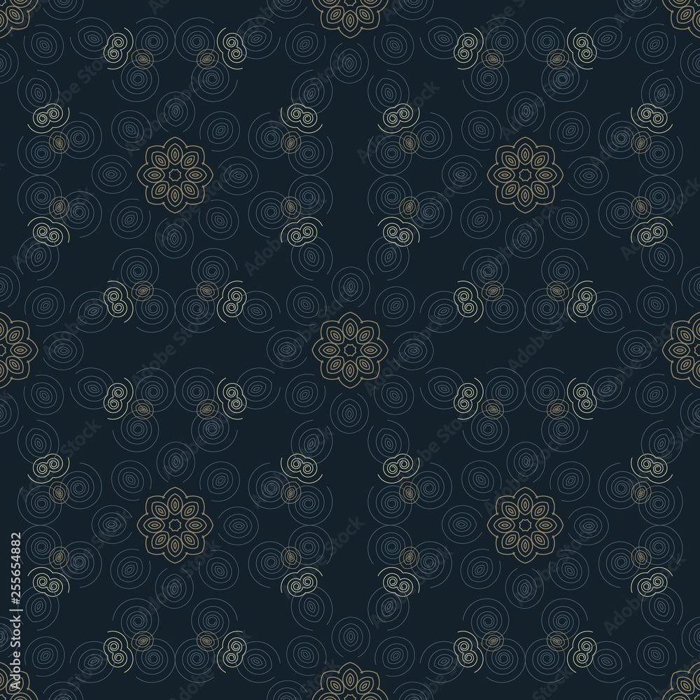 Geometric swirls intricate seamless pattern Geometric swirls intricate seamless pattern